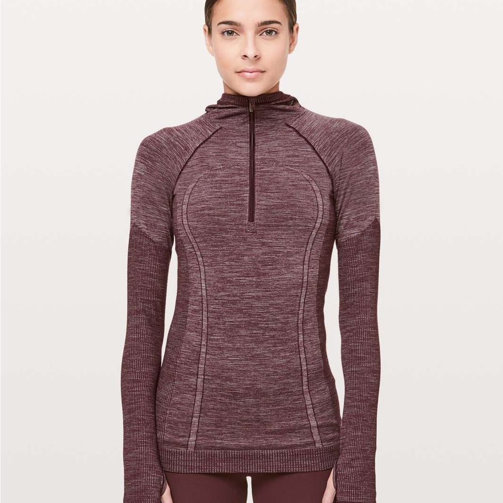 Women's Maroon Long Sleeve Dynamic Running Top